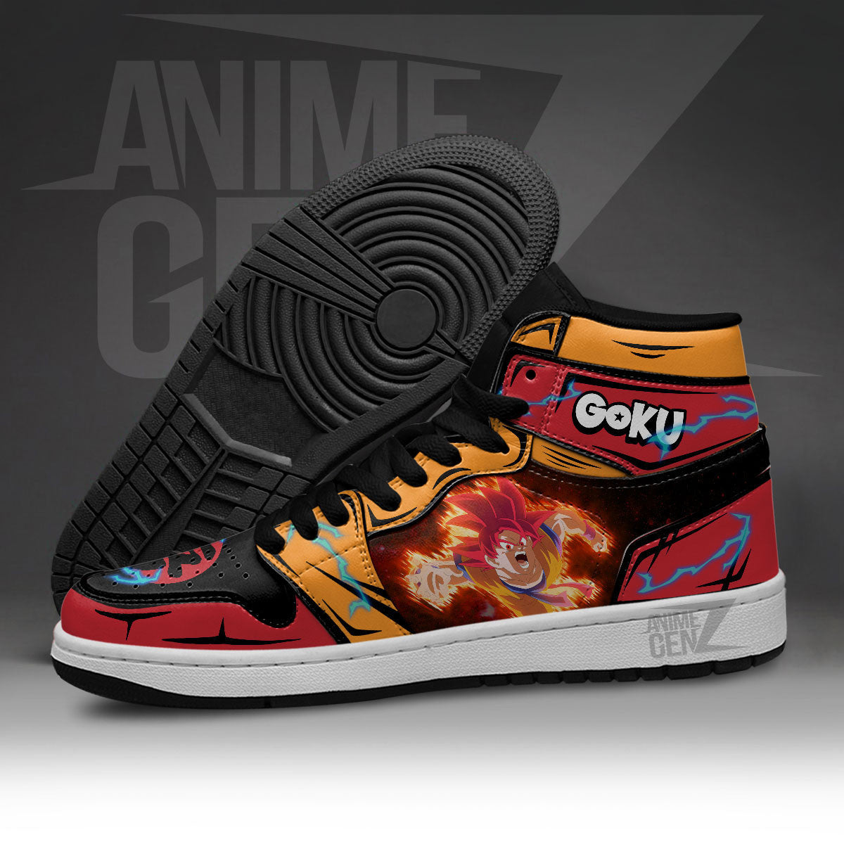 Dragon Ball Son Goku God JD Sneakers Custom Anime Shoes