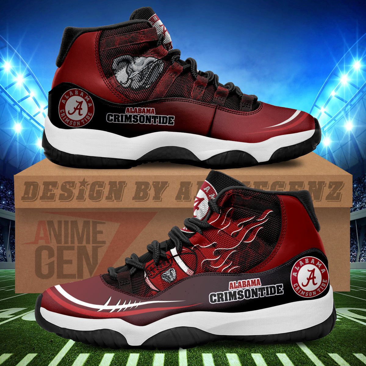 Alabama Crimson Tide Air Jordan 11 Sneakers NFL Custom Sport Shoes