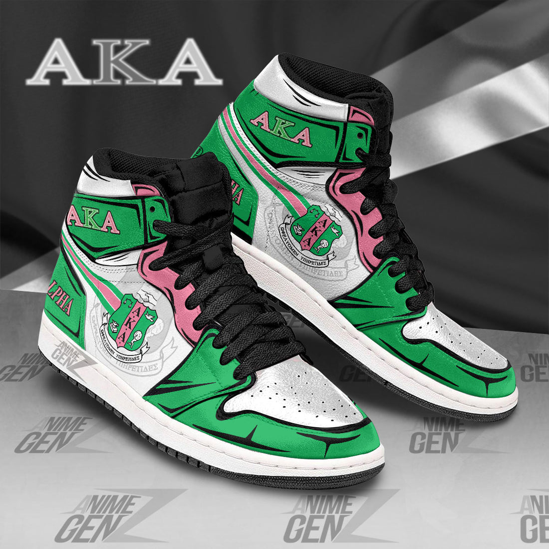 Alpha Kappa Alpha JD Sneakers Sororities Custom Shoes
